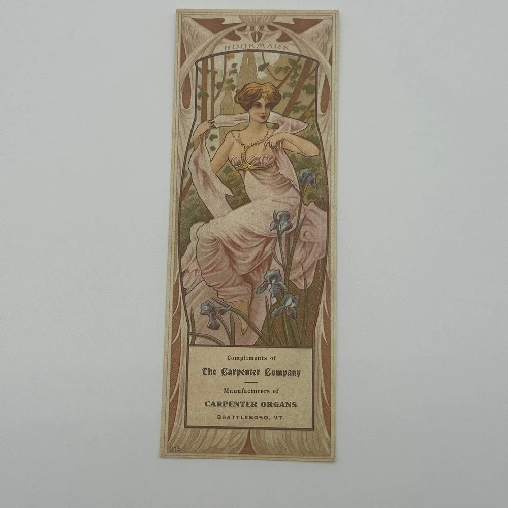 2 Vintage Advertising Bookmarks Carpenter Organs Price Baking Powder Victorian